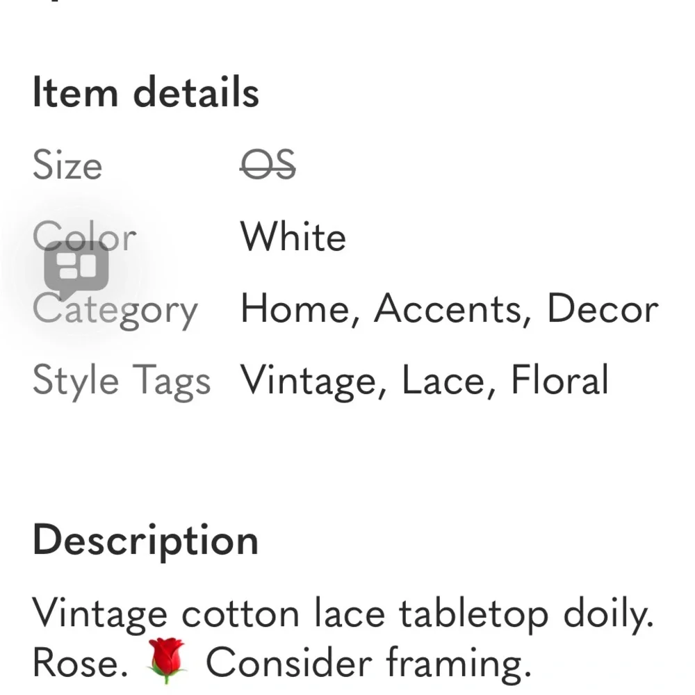 Filet Crochet Lace doily. Rose pattern. - Picture 4 of 4